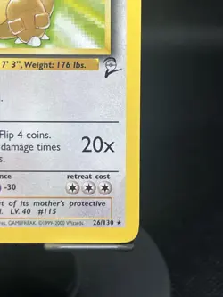 Pokemon TCG Kangaskhan 26/130 Base Set 2 Regular Rare LP - Image 4