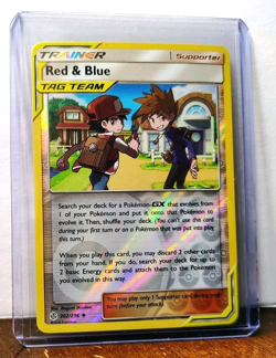 POKEMON RED & BLUE 202/236 REVERSE HOLO COSMIC ECLIPSE TAG TEAM LP - Image 5