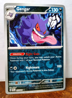 POKEMON GENGAR 057/091 REVERSE HOLO PALDEAN FATES NM NEAR MINT - Image 1