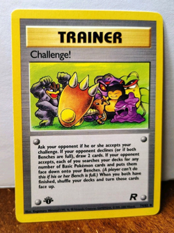 POKEMON CHALLENGE! 74/82 1ST EDITION TRAINER TEAM ROCKET LP MACHAMP MUK SNORLAX - Image 1