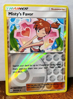 POKEMON MISTY'S FAVOR 202/236 REVERSE HOLO TRAINER UNIFIED MINDS LP - Image 1