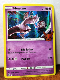 POKEMON MEWTWO 056/172 HOLO RARE TRICK OR TRADE HALLOWEEN LP - Image 1