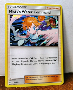 POKEMON MISTY'S WATER COMMAND 63/68 HOLO RARE HIDDEN FATES LP - Image 1