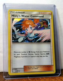 POKEMON MISTY'S WATER COMMAND 63/68 HOLO RARE HIDDEN FATES LP - Image 5