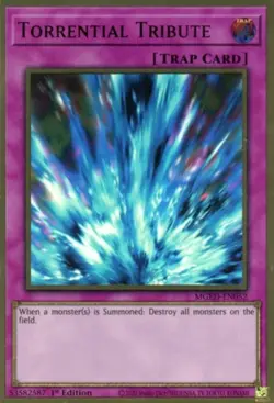 x3 Torrential Tribute - MGED-EN052 - Premium Gold Rare - 1st Edition Yu-Gi-Oh! M - Image 1