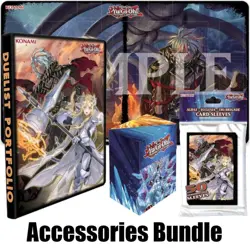 YuGiOh Albaz Ecclesia Tri-Brigade Accessory Bundle: Deck Box Sleeves Binder Mat - Image 1