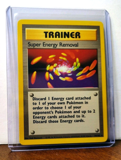 POKEMON SUPER ENERGY REMOVAL 79/102 RARE TRAINER BASE SET LP - Image 5