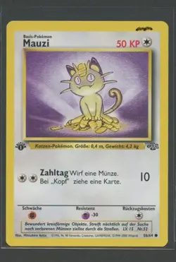 Mauzi 1. Edition | Dschungel 56/64 | Pokemon Karte Deutsch Near Mint 2000 WOTC - Image 1