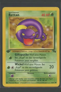 Rettan 1. Edition | Fossil 46/62 | Pokemon Karte Deutsch NM- 2000 WOTC - Image 1