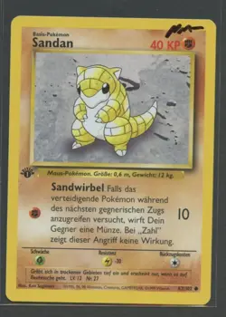 Sandan 1. Edition | Basis Set 62/102 | Pokemon Karte Deutsch NM- 1999 Base Set - Image 1