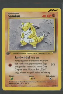 Sandan 1. Edition | Basis Set 62/102 | Pokemon Karte Deutsch NM- 1999 Base Set - Image 5