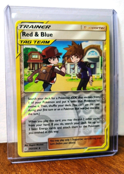 POKEMON RED & BLUE 202/236 REVERSE HOLO COSMIC ECLIPSE TAG TEAM LP - Image 5