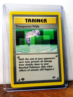 POKEMON TRANSPARENT WALLS 125/132 1ST EDITION TRAINER GYM CHALLENGE LP-NM - Image 5
