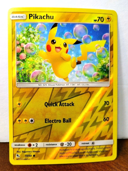 POKEMON PIKACHU 19/68 REVERSE HOLO HIDDEN FATES LP-NM - Image 1