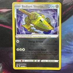 Pokemon TCG Radiant Steelix Lost Origin Radiant Rare 124/196 - Image 1
