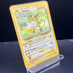 1999 Pokemon Raichu Holo Rare Pokemon Base Set 14/102 LP/NM - Image 2
