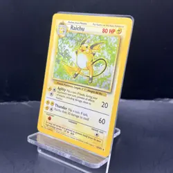 1999 Pokemon Raichu Holo Rare Pokemon Base Set 14/102 LP/NM - Image 3