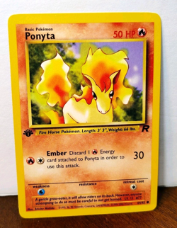 POKEMON PONYTA 64/82 1ST EDITION TEAM ROCKET LP-NM - Image 1