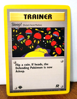 POKEMON SLEEP! 79/82 1ST EDITION TRAINER TEAM ROCKET LP-NM SNORLAX - Image 1