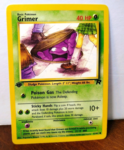 POKEMON GRIMER 57/82 1ST EDITION TEAM ROCKET LP-NM - Image 1