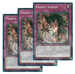 Yugioh - Primite Scream x 3 - 1st Edition NM - Plus Free Holo Card - Image 1