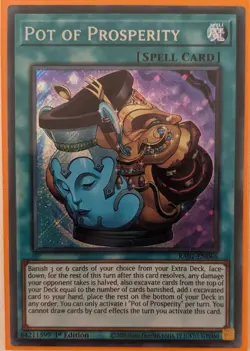 YuGiOh Pot of Prosperity Secret Rare 1st Edition RA01-EN066 - Image 1