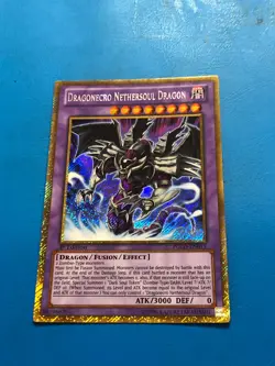 YUGIOH Gold Rare Dragonecro Nethersoul Dragon PGLD-EN015 1st Edition - Image 1