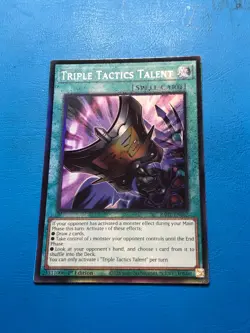 YUGIOH Ultimate Rare Triple Tactics Talent RA01-EN063 1st Edition - Image 1