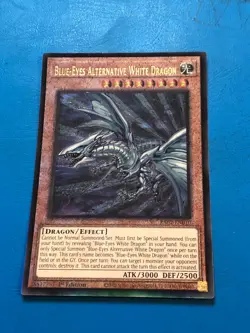 YUGIOH Ultimate Rare Blue-Eyes Alternative White Dragon RA02-EN010 1st Edition - Image 1