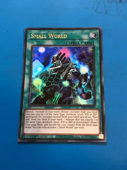 YUGIOH Ultra Rare Small World RA01-EN067 1st Edition - Image 1
