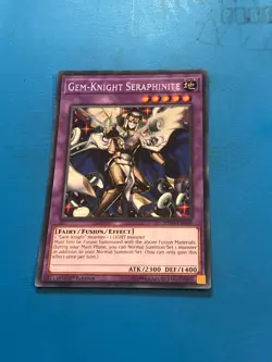 YUGIOH Secret Rare Gem-Knight Seraphinite SHVA-EN048 1st Edition - Image 1