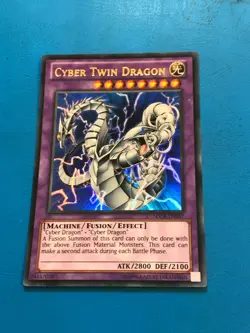 YUGIOH Ultra Rare Cyber Twin Dragon SDCR-EN037 - Image 1