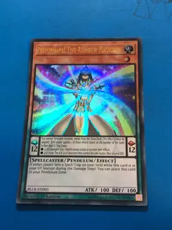 YUGIOH Ultra Rare Performapal Five-Rainbow Magician BLLR-EN005 1st Edition - Image 1