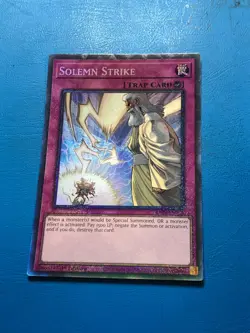 YUGIOH Collector's Rare Solemn Strike RA02-EN079 1st Edition - Image 1