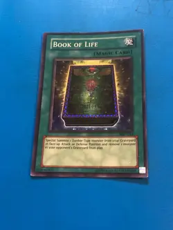 YUGIOH Super Rare Book Of Life PGD-033 PLAYED - Image 1