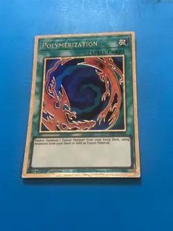 YUGIOH Gold Rare Polymerization MAGO-EN044 1st Edition PLAYED - Image 1