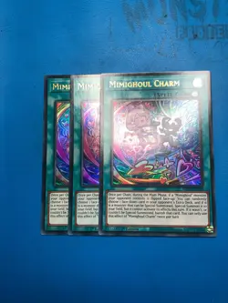 YUGIOH 3x Ultra Rare Mimighoul Charm MP25-EN260 1st Edition - Image 1