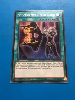 YUGIOH Secret Rare Sky Striker Mecha - Shark Cannon DASA-EN036 1st Edition - Image 1