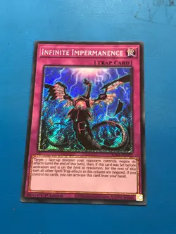 YUGIOH Platinum Secret Rare Infinite Impermanence RA01-EN075 1st Edition - Image 1