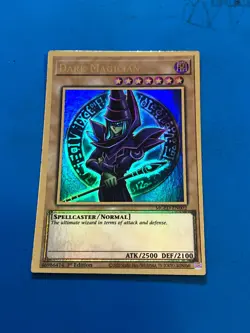 YUGIOH Gold Rare Dark Magician MGED-EN002 1st Edition - Image 1