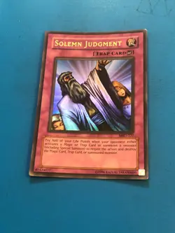 YUGIOH Ultra Rare Solemn Judgment MRD-127 PLAYED - Image 1