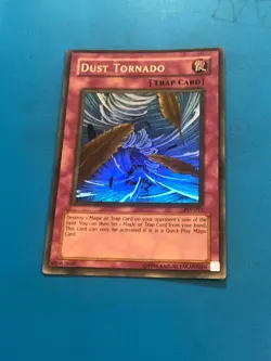 YUGIOH Super Rare Dust Tornado PSV-011 PLAYED - Image 1