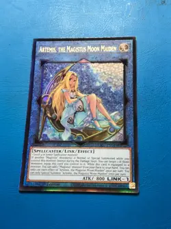 YUGIOH Ultimate Rare Artemis, The Magistus Moon Maiden RA01-EN049 1st Edition - Image 1
