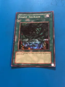 YUGIOH Super Rare Giant Trunade MRL-E048 PLAYED - Image 1