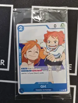 One Piece TCG P-096 Girl Pre-Release Promo – English – One Sealed - Image 1
