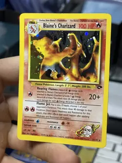 ERROR Blaine's Charizard 2/132 Gym Challenge 2000 Holo WOTC Pokemon Card TCG - Image 4