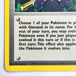 Giovanni 104/132 Pokemon TCG Gym Challenge NM Vintage 2000 Card - Image 5