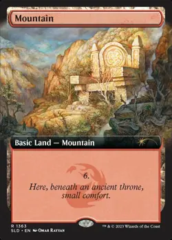 1x Mountain -- Extended Art (1363) - Foil NM-Mint, English Secret Lair MTG Magic - Image 1