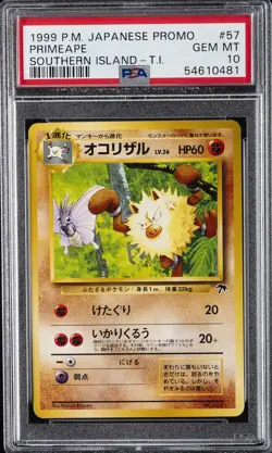 1999 POKEMON JPN PROMO SOUTHERN ISLANDS SOUTHERN ISLAND-T.I. #57 PRIMEAPE PSA 10 - Image 1