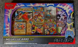 Pokemon TCG Mega Evolution Mega Lucario EX Figure Collection Box - New - In Hand - Image 1